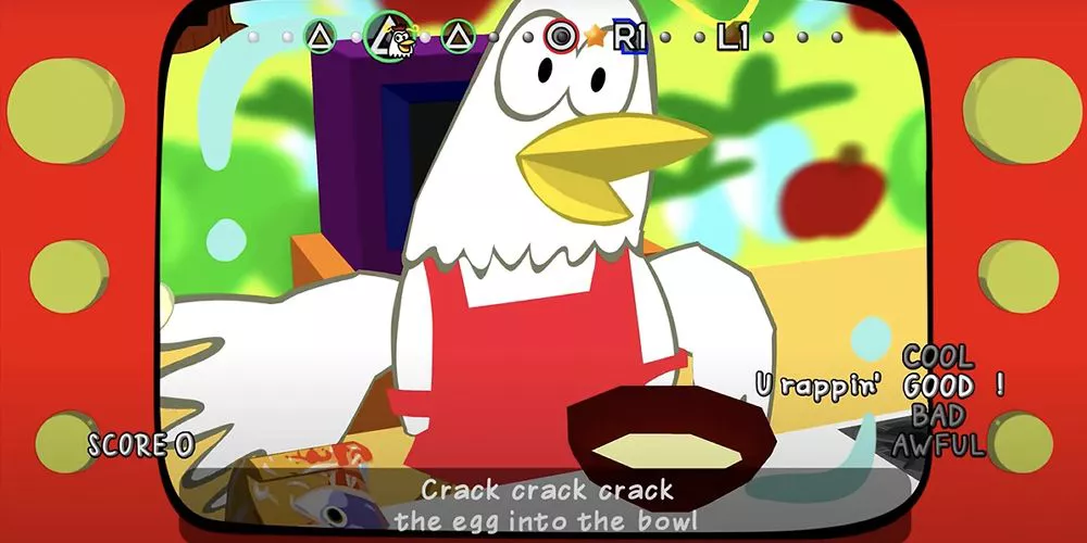 Cheap Cheap the Cooking Chicken on TV in PaRappa the Rapper.