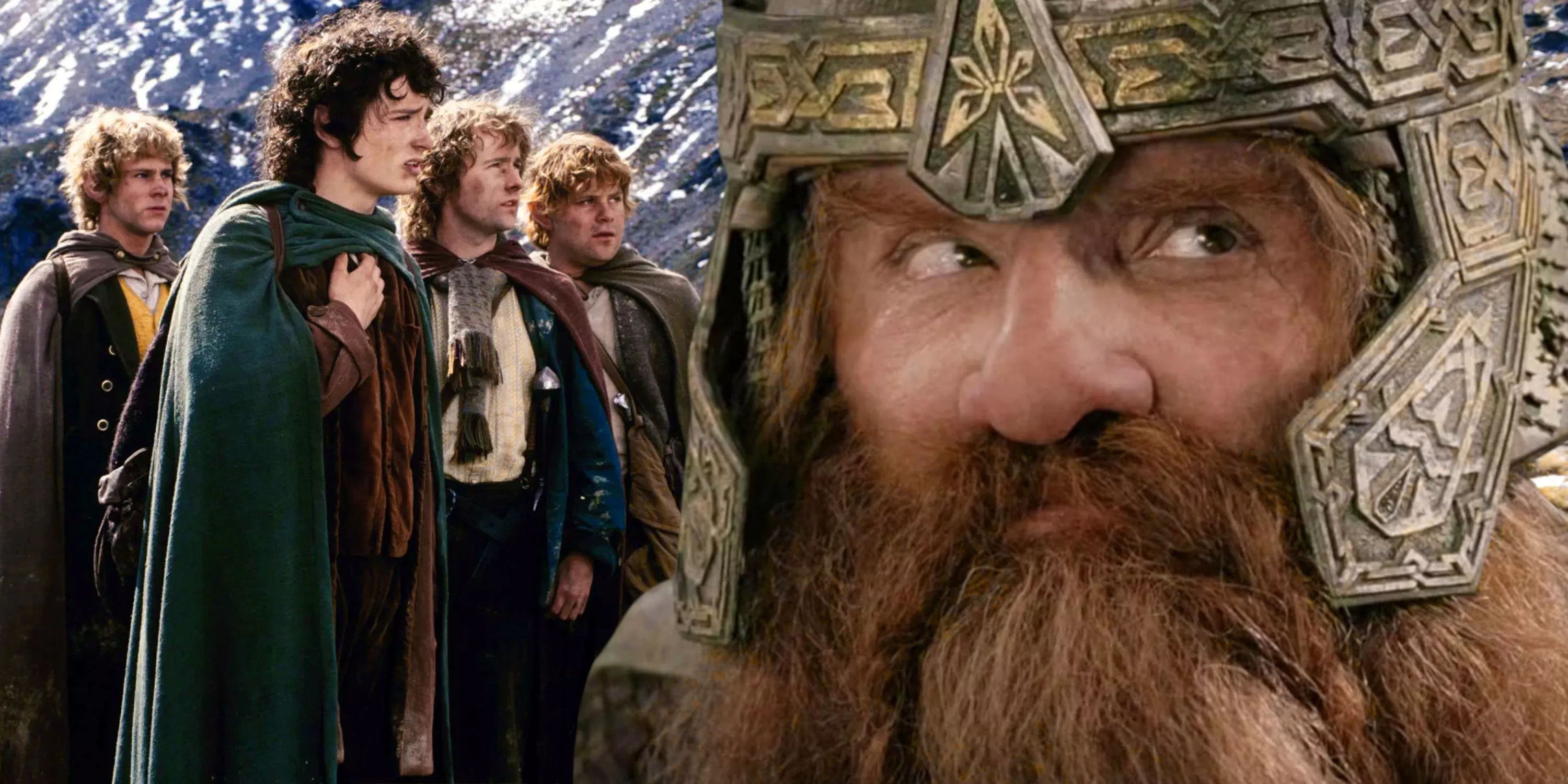 Gimli, Frodo, Sam, Merry y Pippin de El Señor de los Anillos