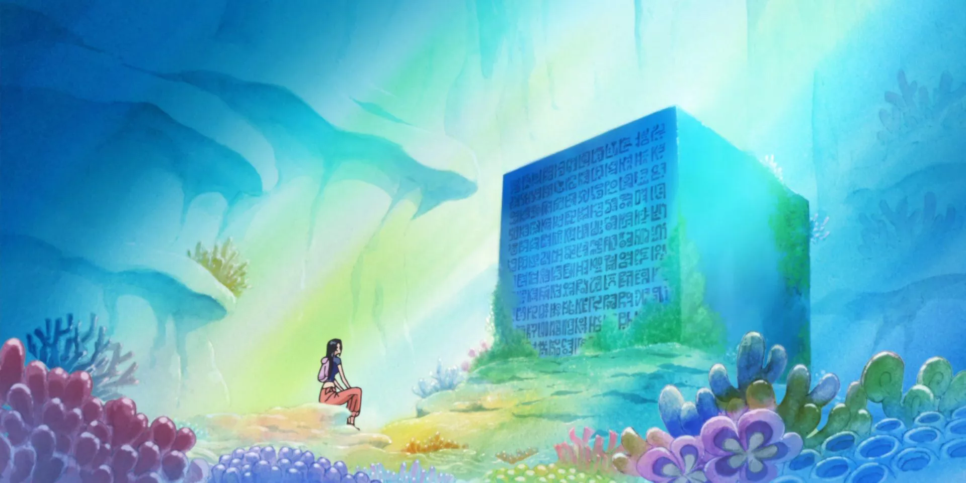 Robin frente a un Poneglyph