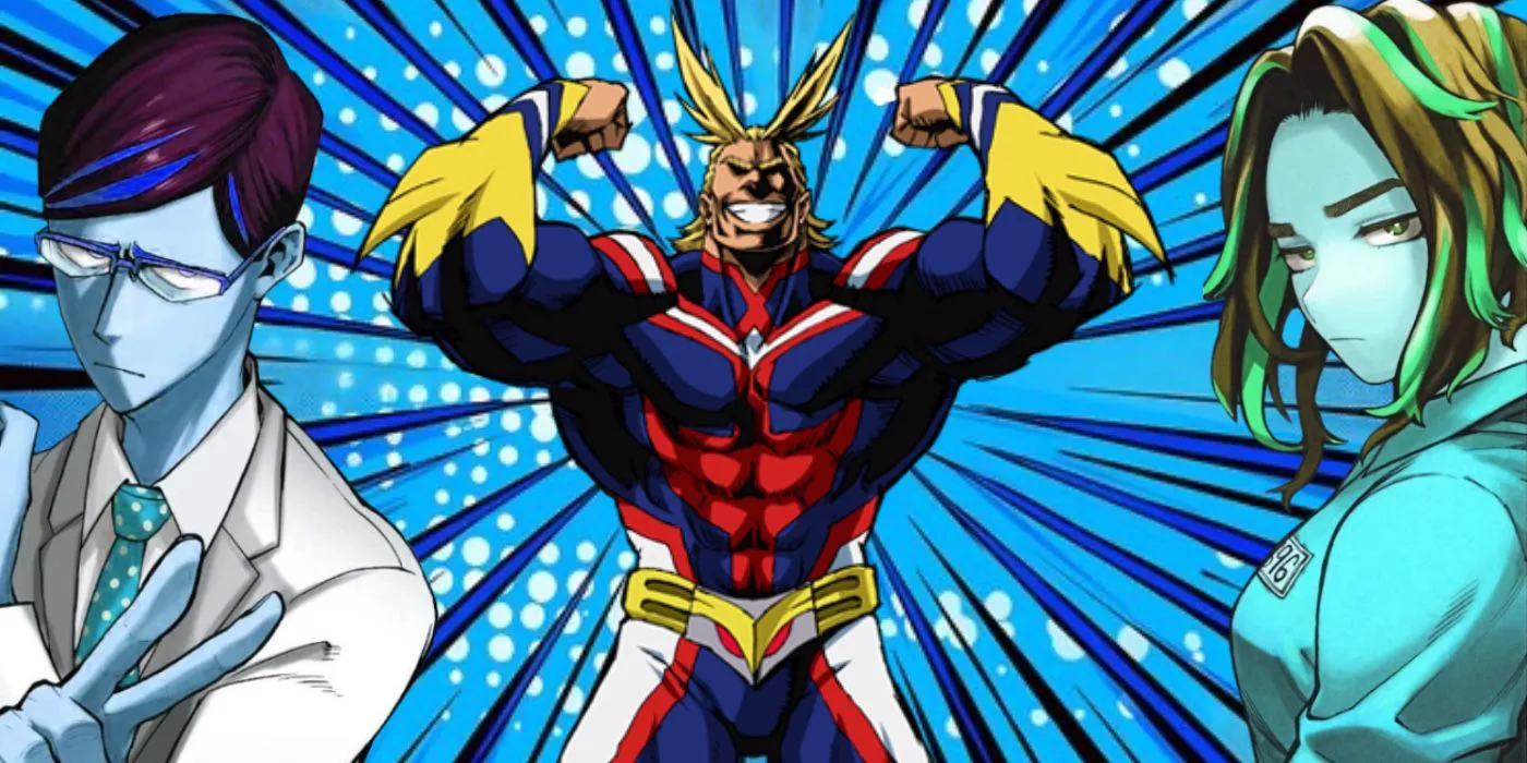 Sir Nighteye, All Might y Lady Nagant de My Hero Academia.