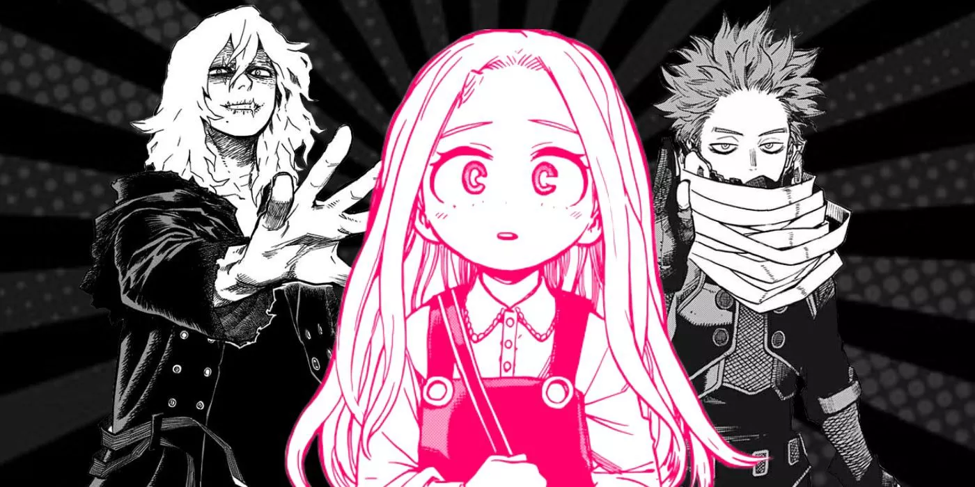 Tomura Shigaraki, Eri y Hitoshi Shinso de My Hero Academia.