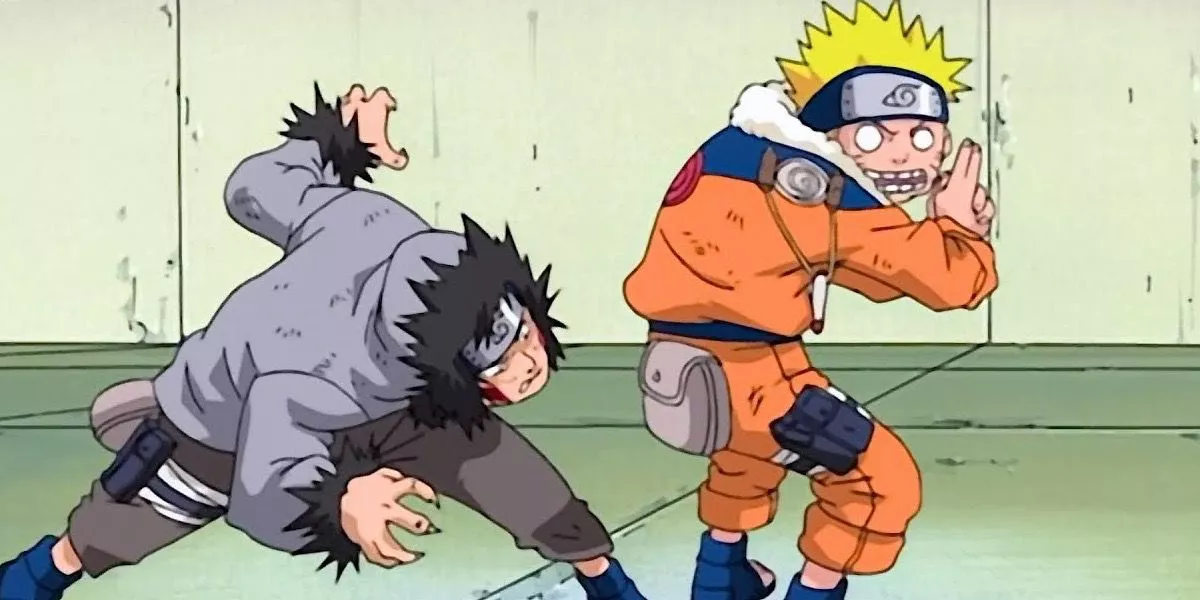 Naruto accidentalmente pasa viento en la cara de Kiba