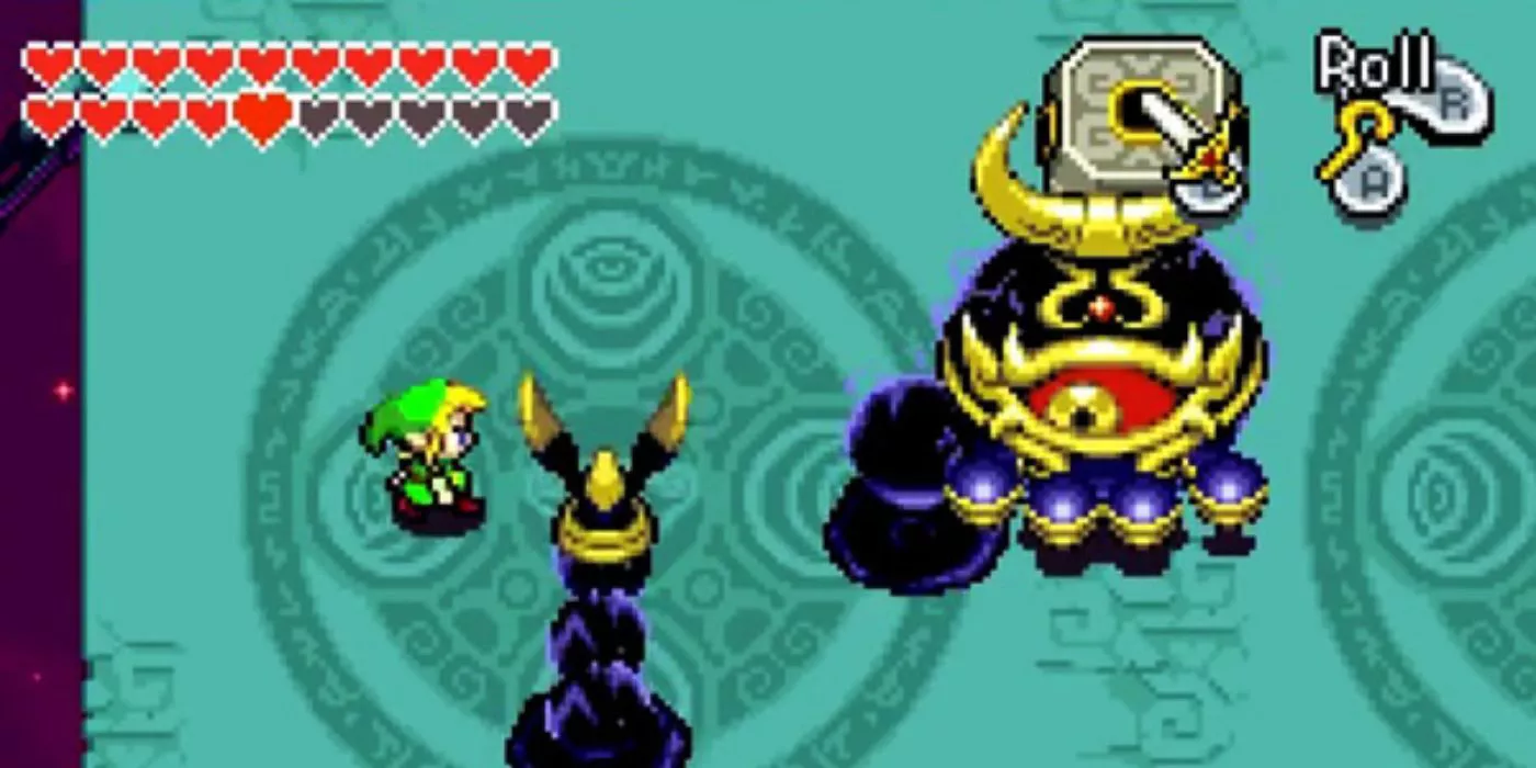 The Legend of Zelda The Minish Cap Vaati y Link en batalla.