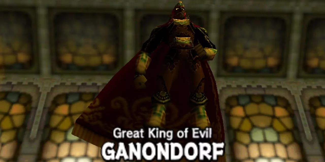 Ganondorf está confiado en su pelea con Link en The Legend of Zelda: Ocarina of Time.