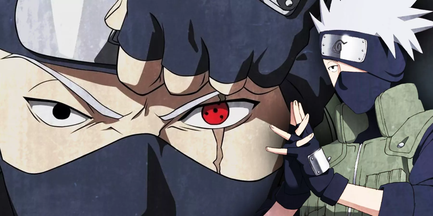 Kakashi muestra su ojo sharingan.