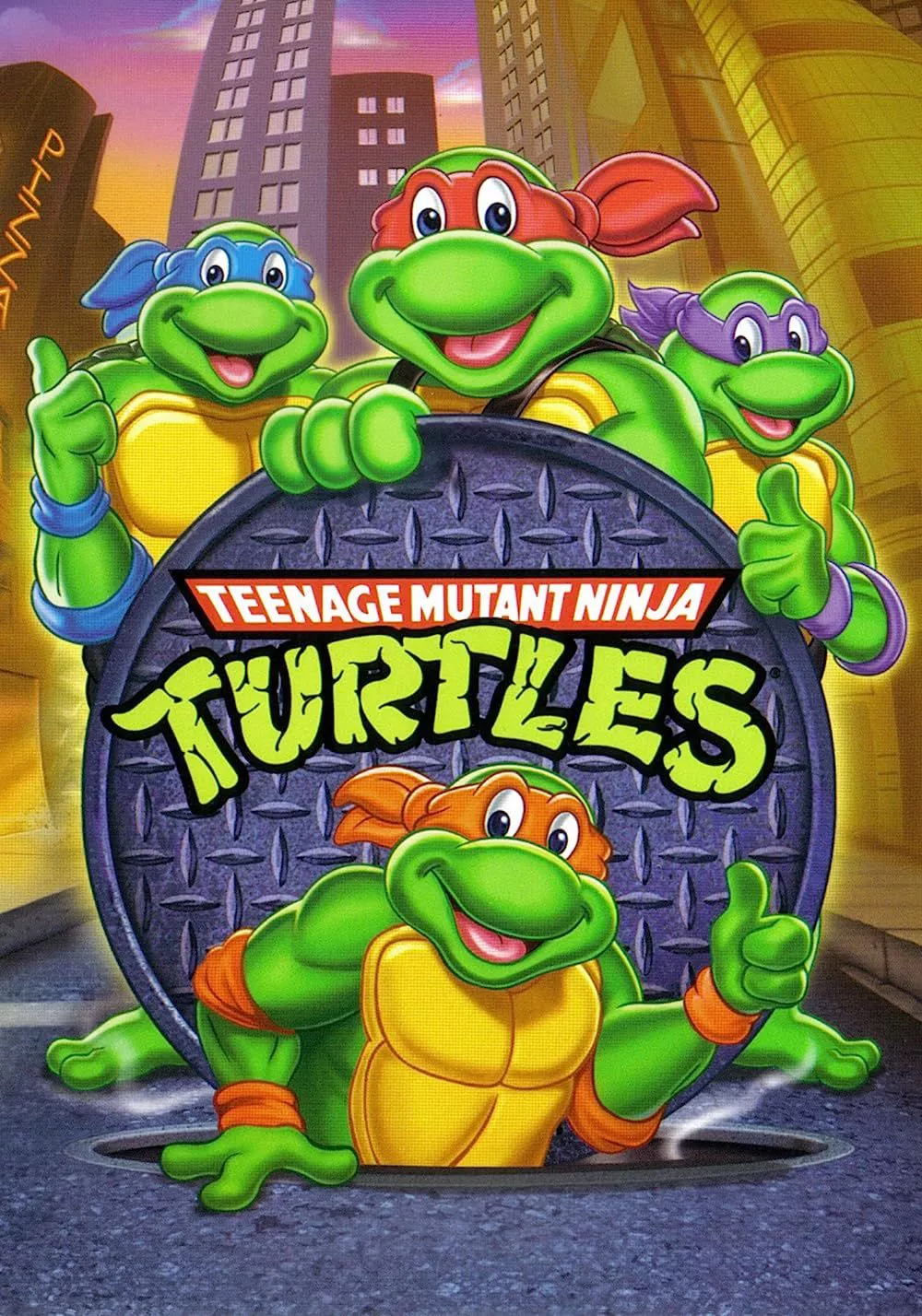 Poster muestra a las Tortugas Ninja Mutantes: Leonardo, Rafael, Donatello y Michaelangelo