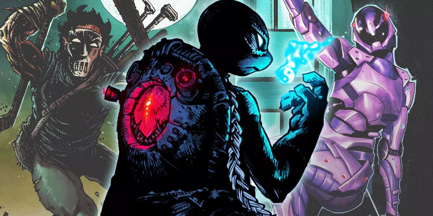 Venus de IDW TMNT con Casey Jones y Nobody al fondo