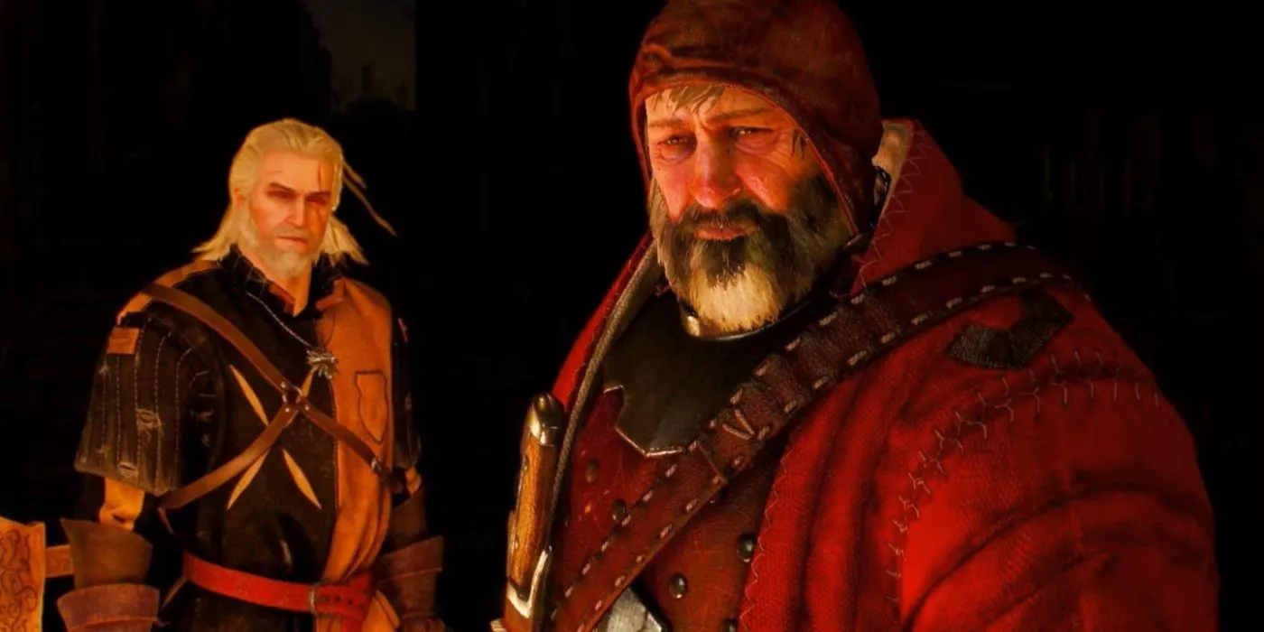 Geralt y el Barón Sangriento en The Witcher 3.