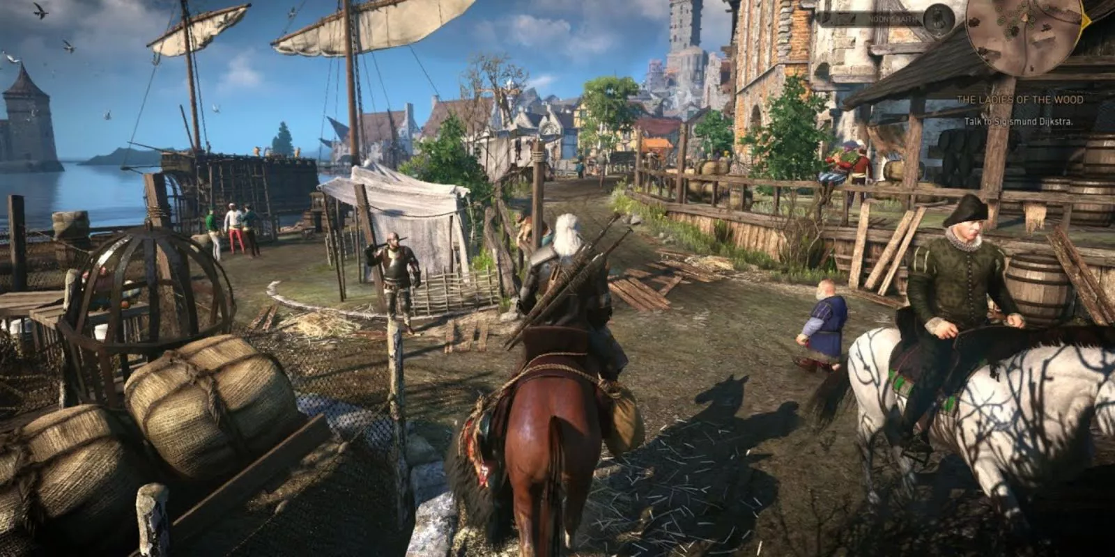 Jugabilidad de The Witcher 3 con Geralt montando a Roach