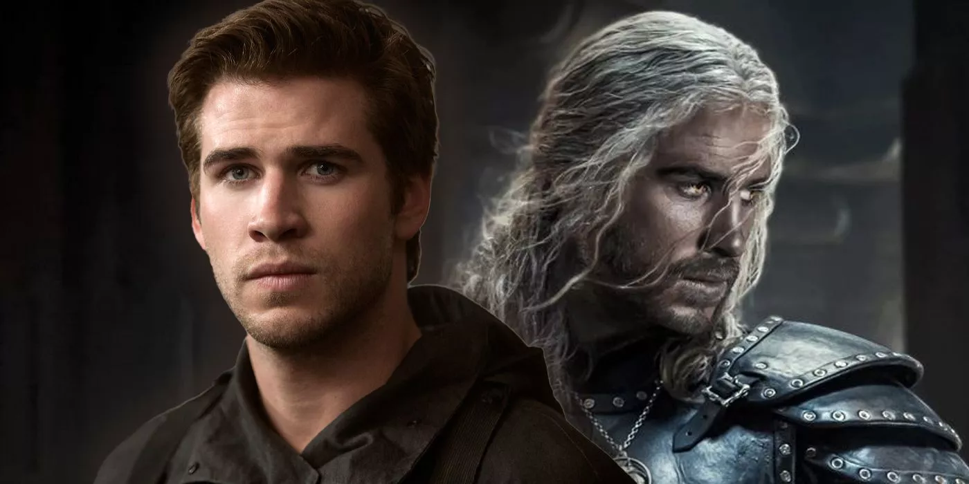Fan art de Liam Hemsworth como Geralt de Rivia en The Witcher.