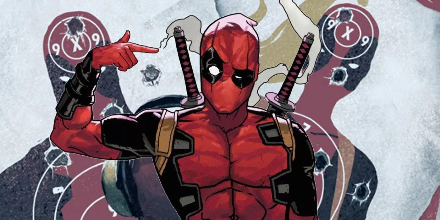 Deadpool holds a finger gun to his own head in Marvel Comics