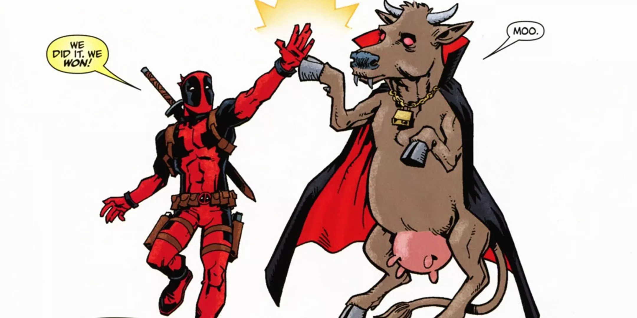 Deadpool and Hellcow team-up