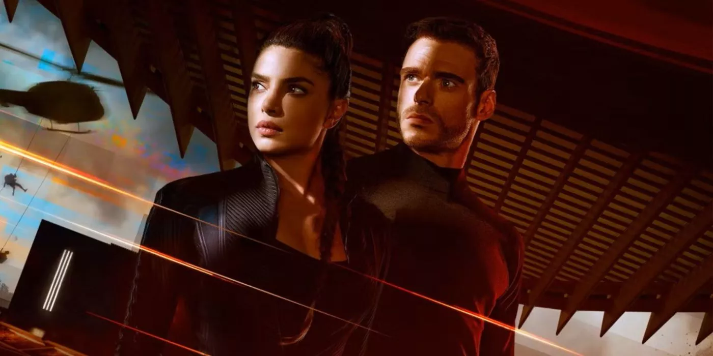 Citadel Prime Video promo poster with the two co-leads standing next to each other.