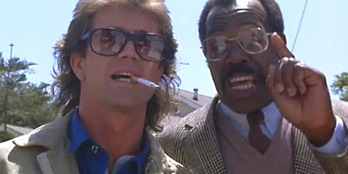 Murtaugh berates an ignorant Riggs in Lethal Weapon.