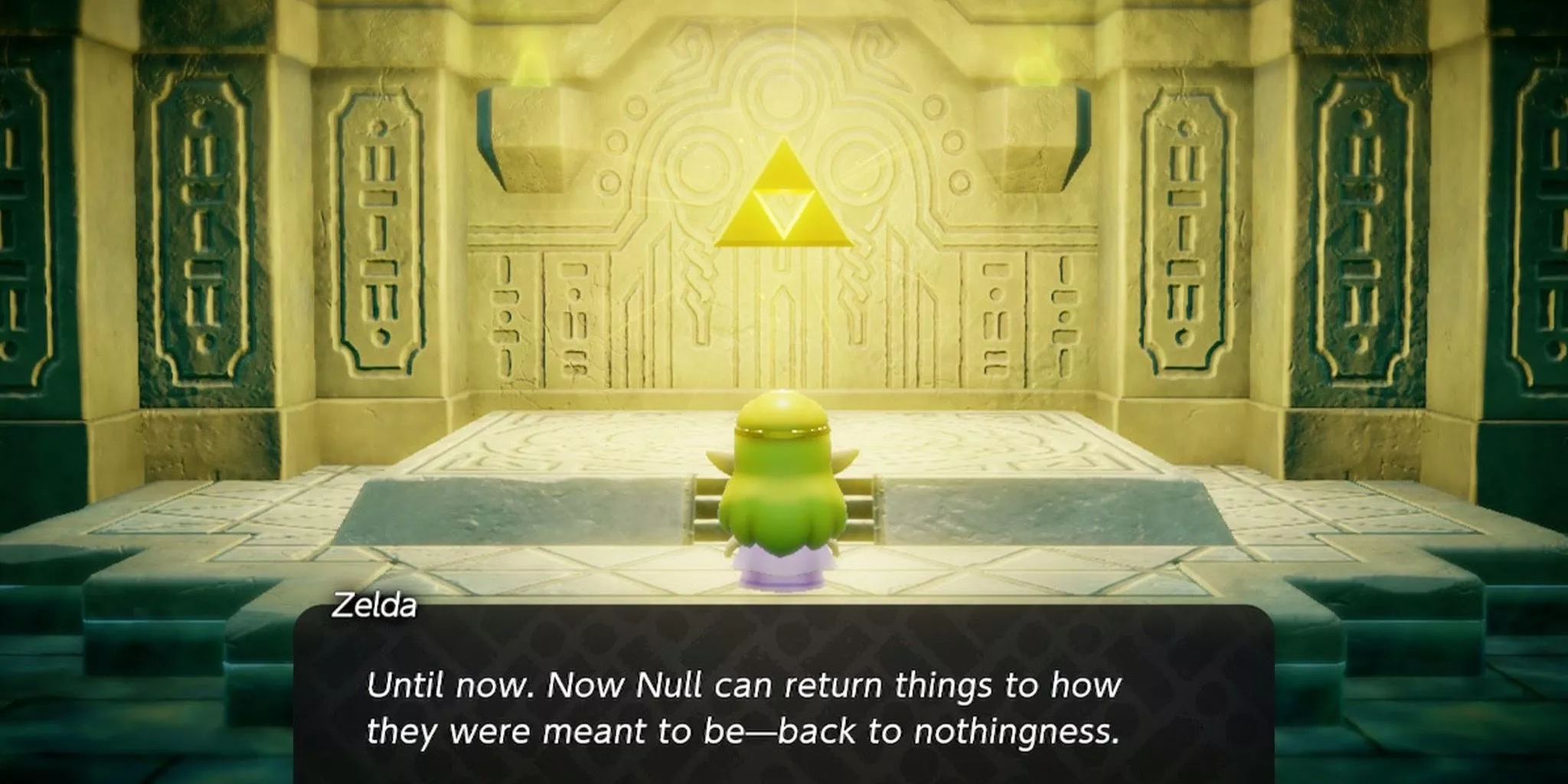 Zelda poseída por Null toma el Triforce en Echoes of Wisdom