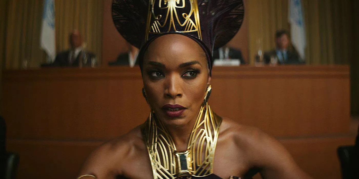 Angela Bassett is Queen Ramonda in Black Panther: Wakanda Forever.