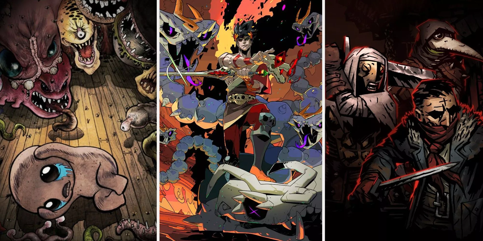 The Binding of Isaac, Hades, y Darkest Dungeon