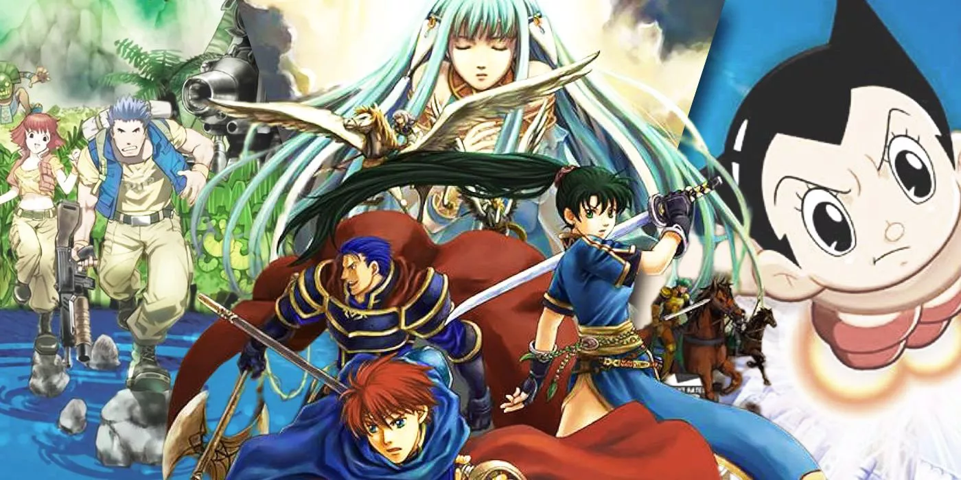 Metal Slug Advanced, Fire Emblem The Blazing Blade, and Astro Boy The Omega Factor