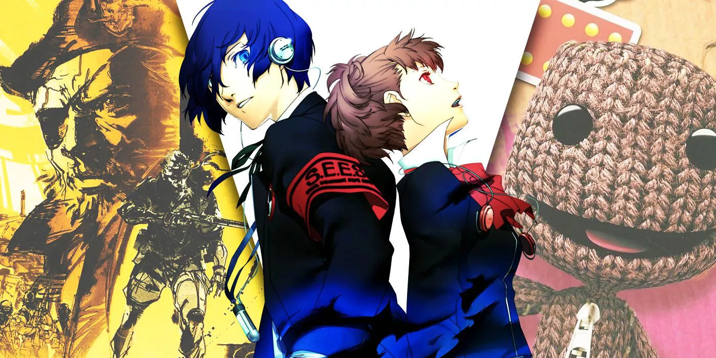 Split Images of Metal Gear Solid Peace Walker, Persona 3 Portable, and LittleBigPlanet