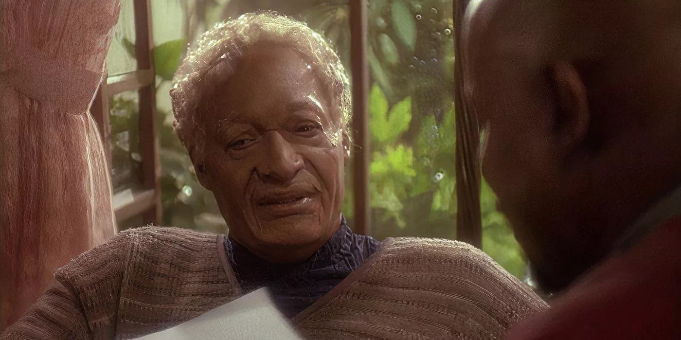 Jake Sisko se reúne con su padre en Star Trek Deep Space Nine El visitante.