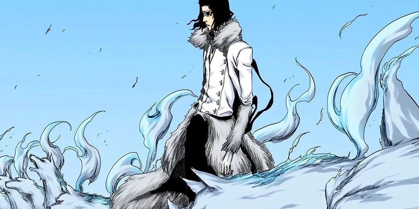 Coyote Starrk with his spirit wolves in Bleach