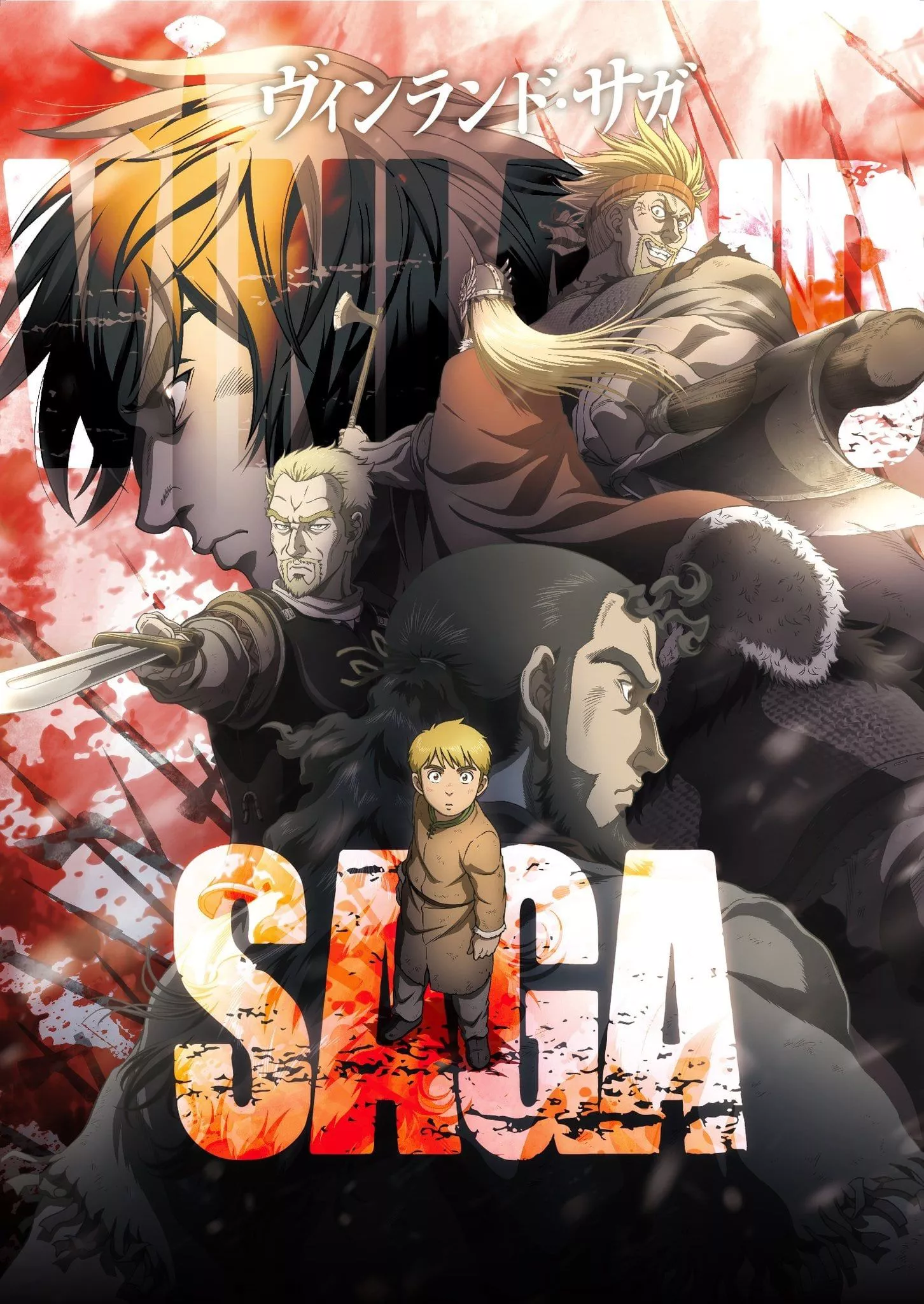 Vinland Saga poster que representa a Thorfinn y Thors