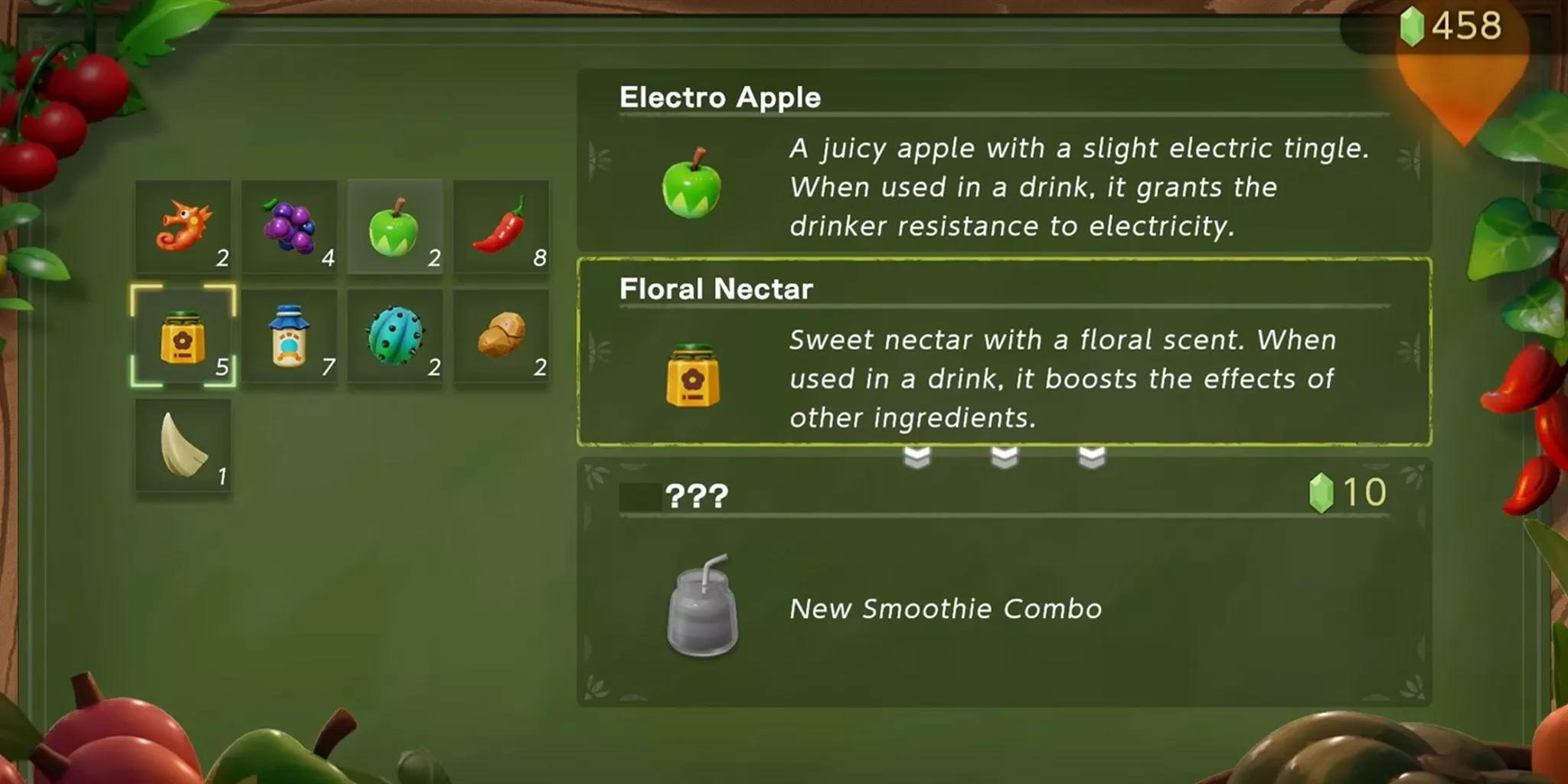 Creating a smoothie in the Echoes of Wisdom Traversing Hyrule trailer
