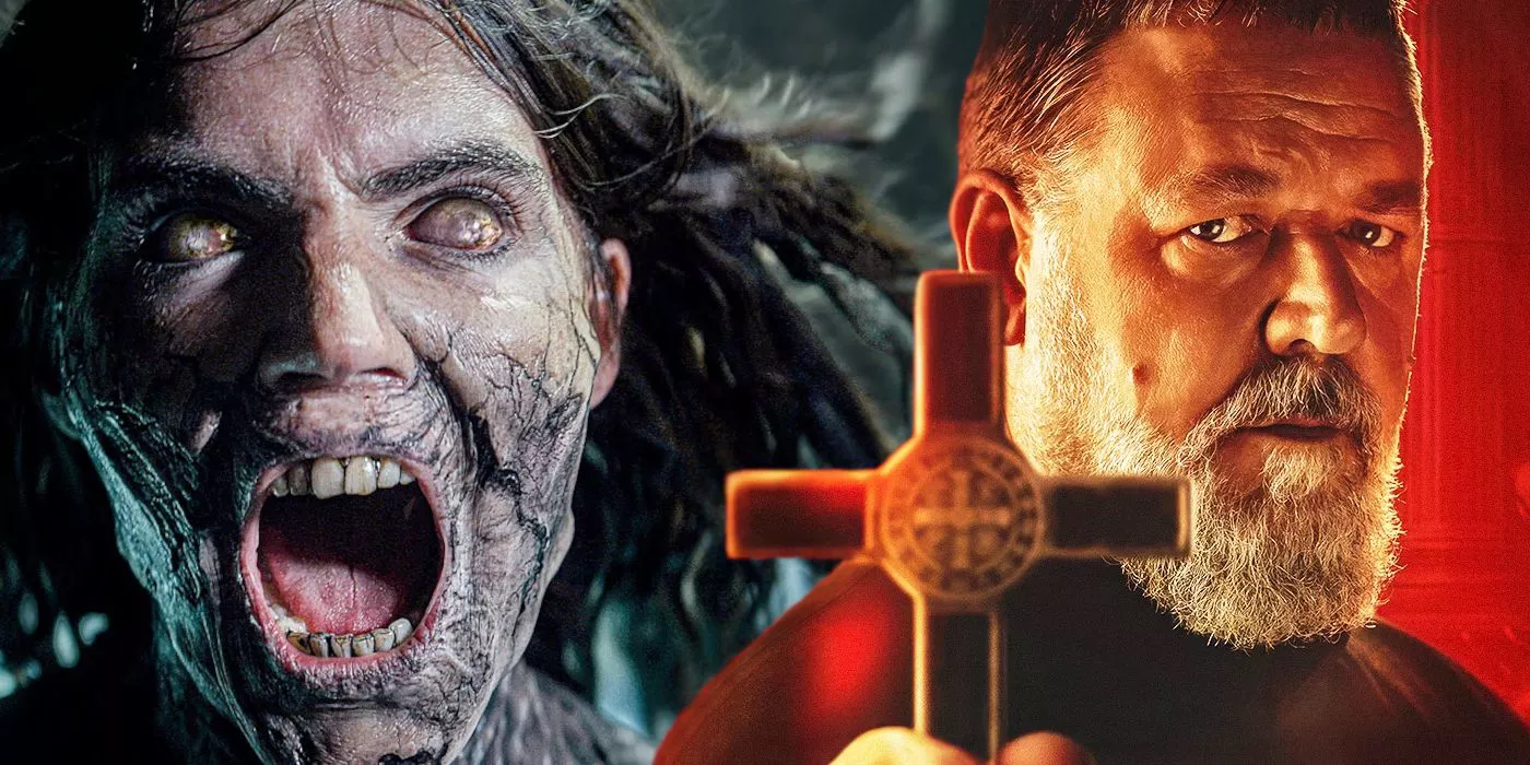 Father Gabriele Amorth warding off a possessed Amy in The Pope's Exorcist