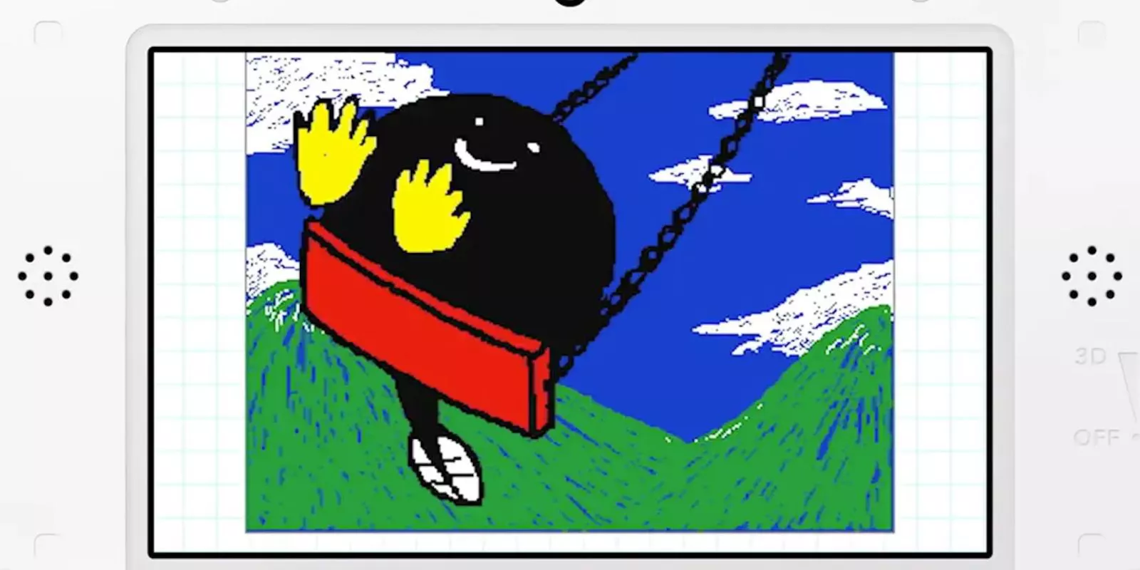 Screenshot from Flipnote Studio 3D for the 3DS.