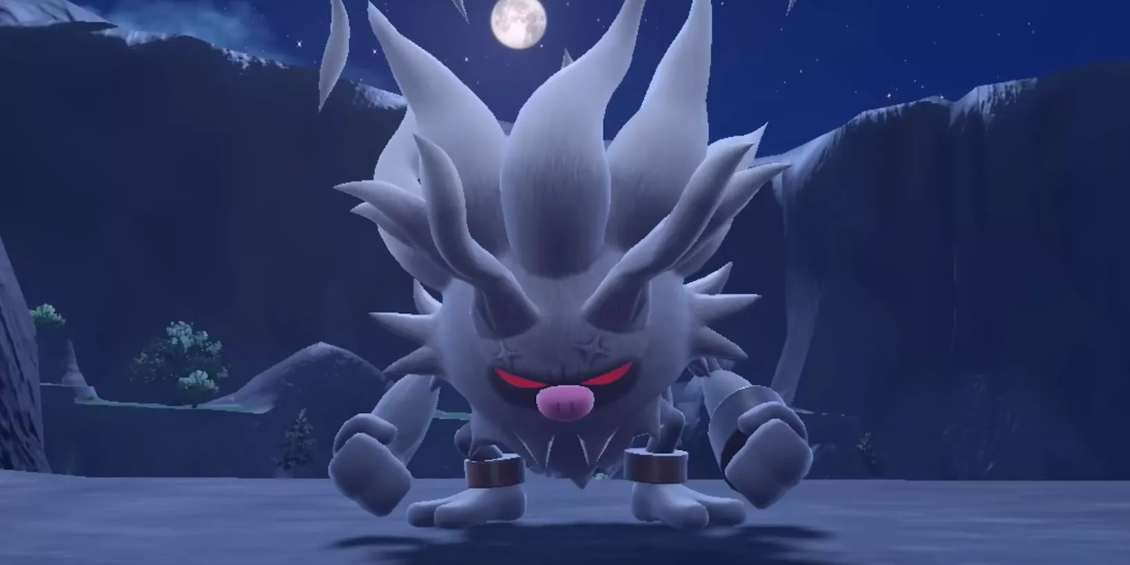 Annihilape rages in the night in Pokémon Scarlet & Violet.