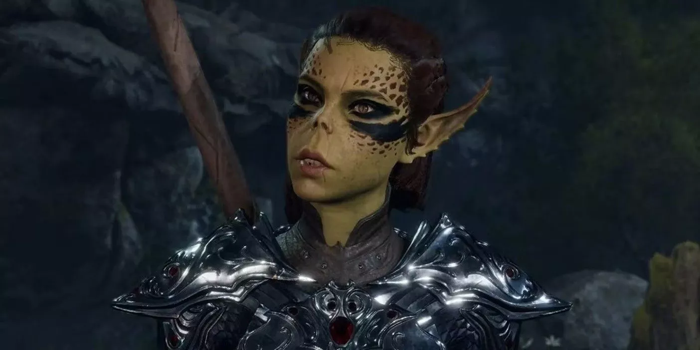 Lae'Zel, la compañera Githyanki en el videojuego Baldur's Gate 3.