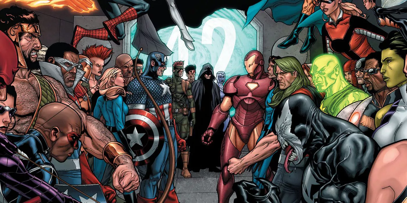 Iron Man faces off against Captain America in the Civil War.