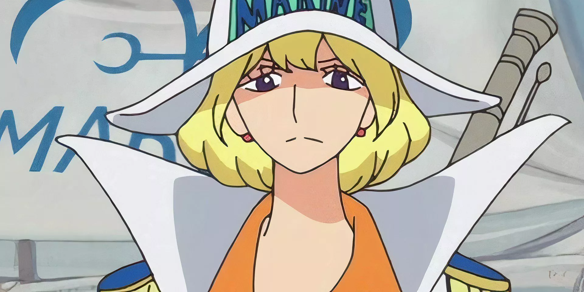 Primer plano de Hototogisu con expresión de descontento en One Piece