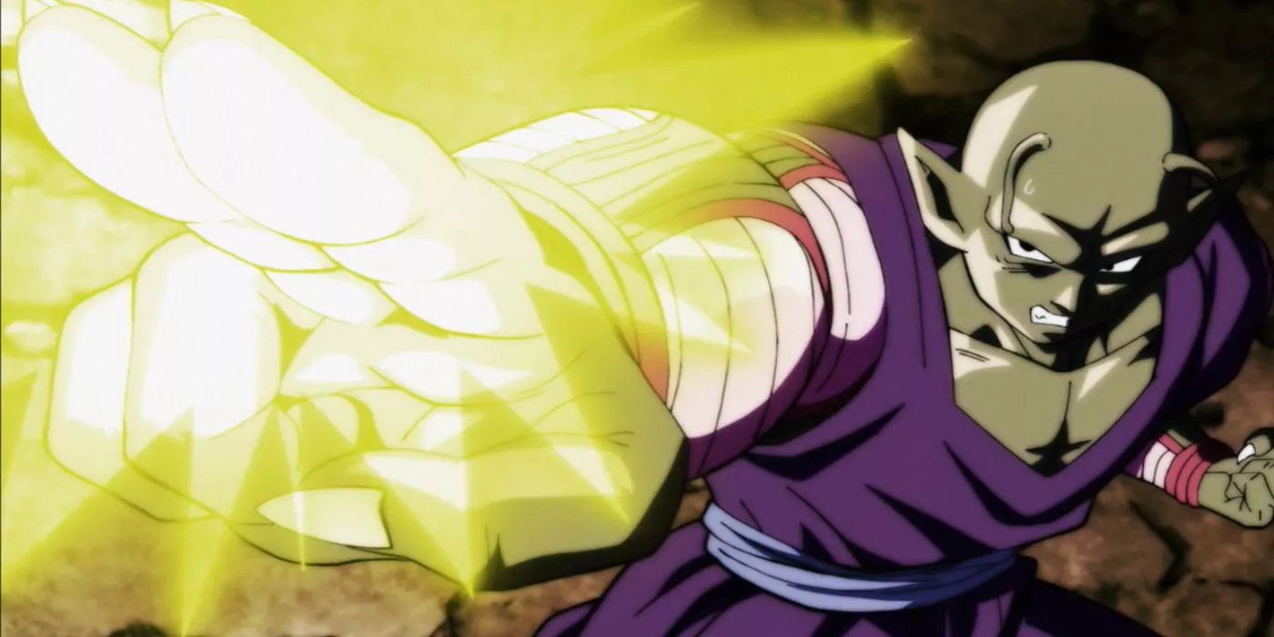 Piccolo fires his Special Beam Cannon in the Tournament of Power in Dragon Ball Super.