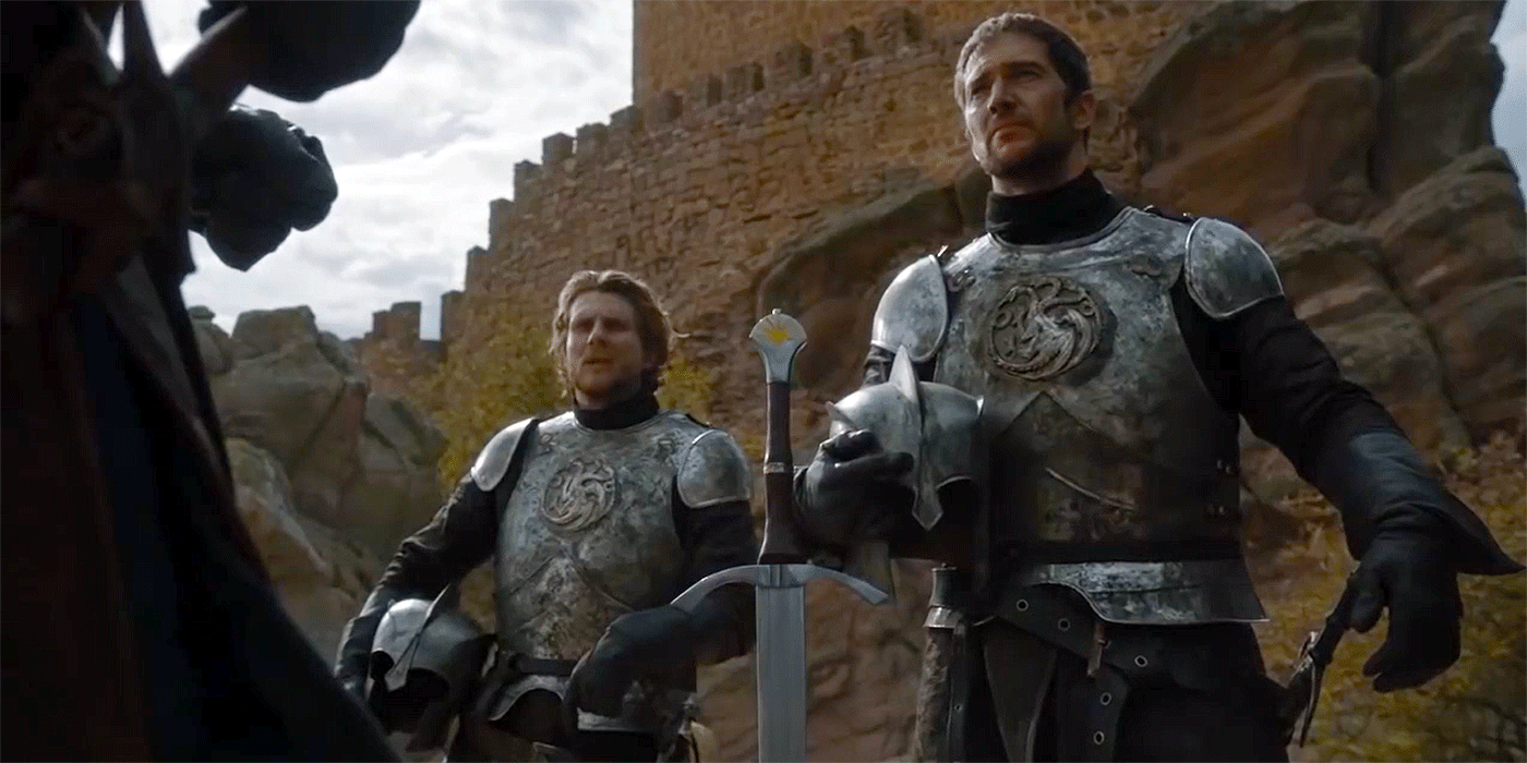 Arthur Dayne, con la espada Dawn, se prepara para luchar en Game of Thrones