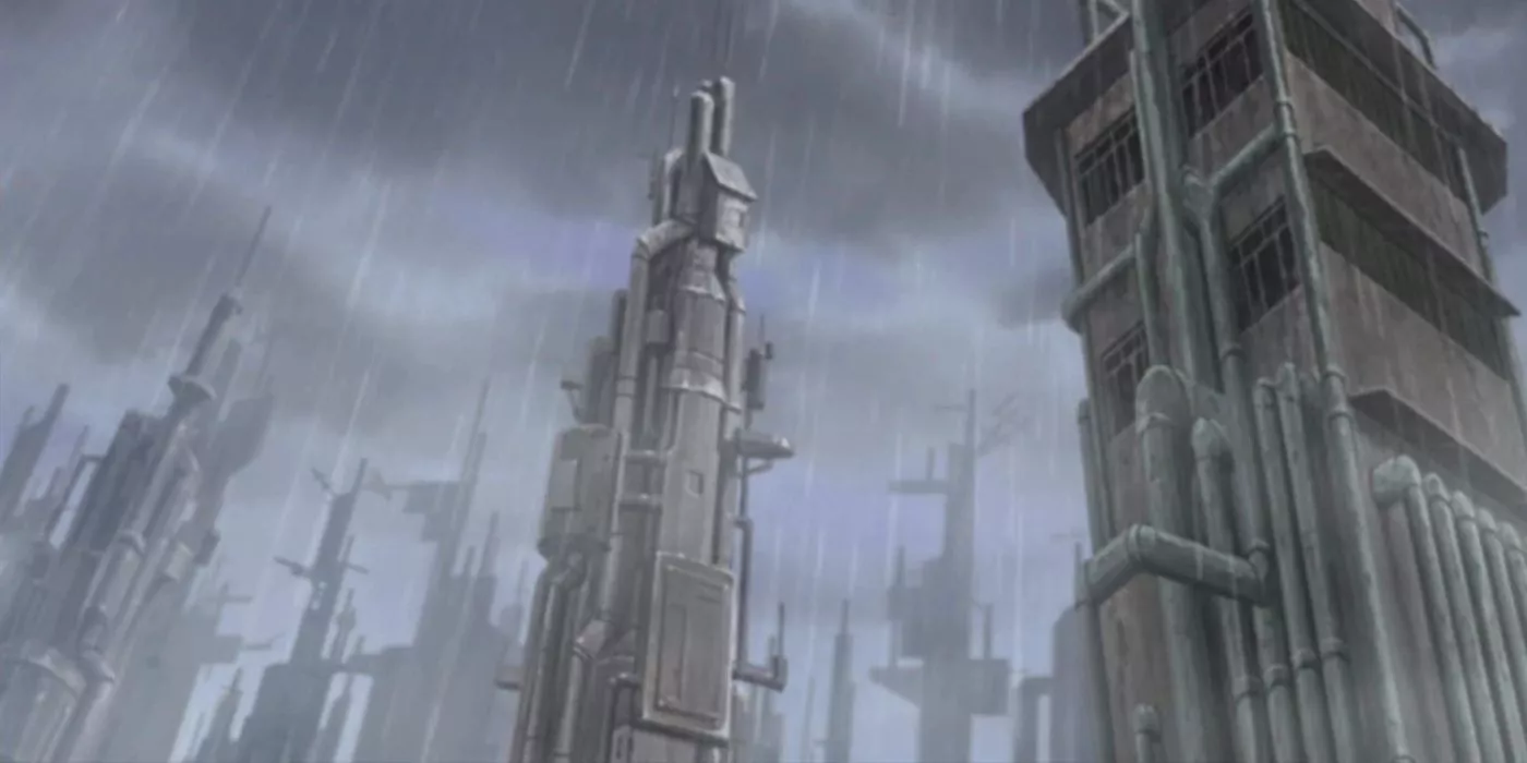 Amegakure (La Aldea Oculta de la Lluvia) en Naruto.