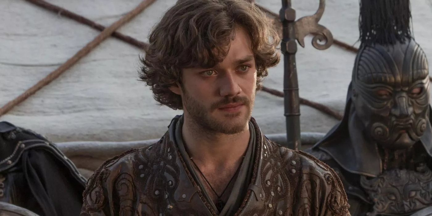 Lorenzo Richelmy's Marco Polo looks concerned in Netflix's Marco Polo.