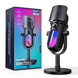 Syntech Gaming Microphone For Pc, Usb Mic For Streaming, Podcast, Recording, Condenser Microphone With Rgb Lights, Mute Touch, Gain Knob, Headphone Jack, Pop Filter, Stand For Mac/ Ps4/ Ps5-Glowmic
