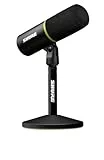 Shure Mv6 Gaming Microphone, Dynamic Usb Pc Mic For Video Games & Streaming - Desktop Stand, Background Noise Cancellation, Tap-To-Mute & 3.5Mm Output For Real-Time Headphone Monitoring