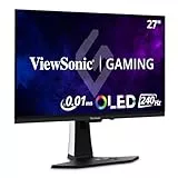 Viewsonic Xg272-2K-Oled 27 Inch 1440P 240Hz Oled Ergonomic White Gaming Monitor With Up To 0.01Ms, Freesync Premium, G-Sync Compatibility, Rgb, And Usb-C, Hdmi V2.1, Dp Inputs
