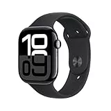 Apple Watch Series 10 [Gps 46Mm Case] Smartwatch With Jet Black Aluminium Case With Black Sport Band