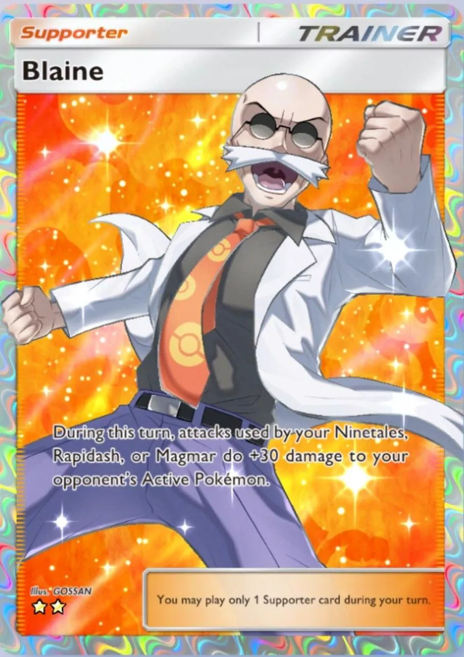 La carta de Blaine de Pokémon TCG Pocket