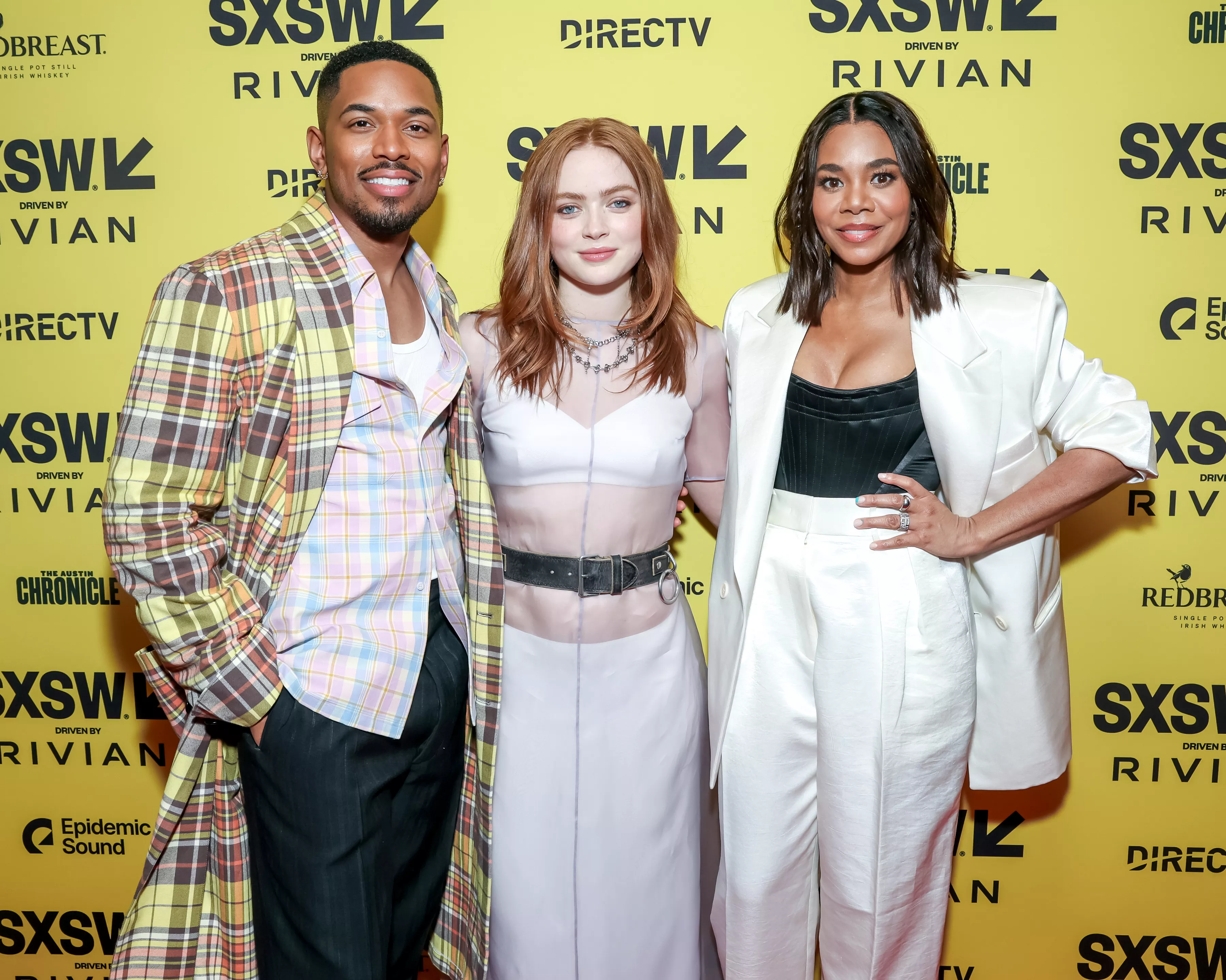 Kelvin Harrison Jr., Sadie Sink y Regina Hall asisten al estreno mundial de 'O'Dessa' de Searchlight Pictures en SXSW el sábado 8 de marzo de 2025 en Austin, Texas.