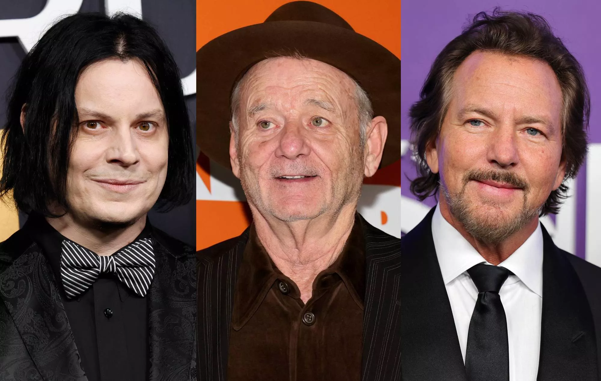 Jack White asiste al partido Cubs vs Dodgers junto a Bill Murray, usando una camiseta regalo de Eddie Vedder