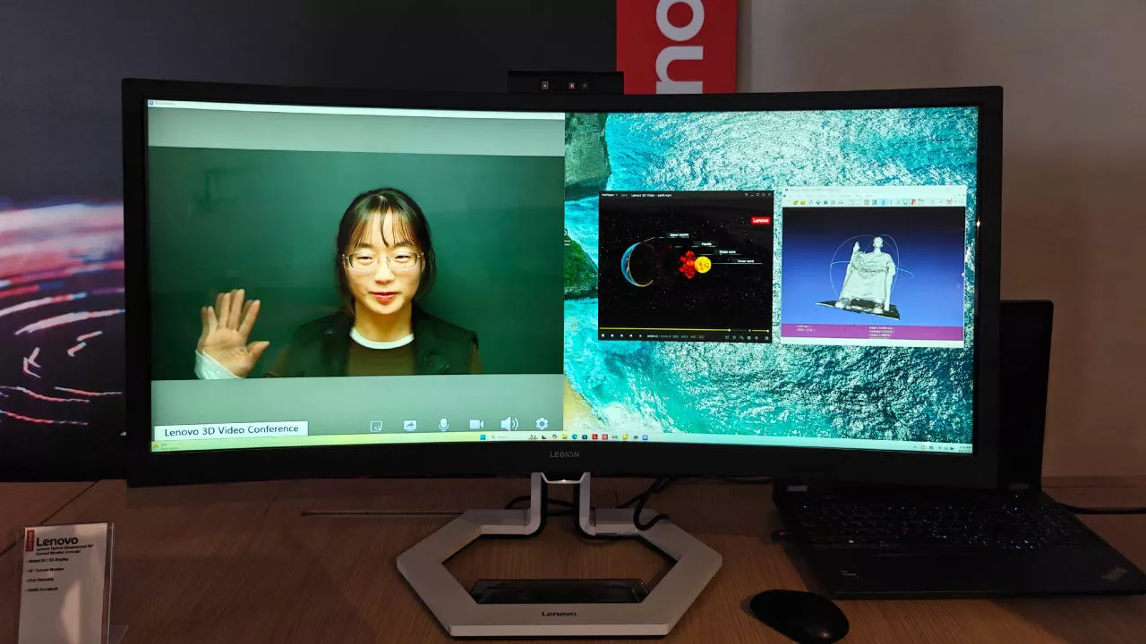 Concepto de Monitor Curvo H铆brido Dimensional de 34 pulgadas