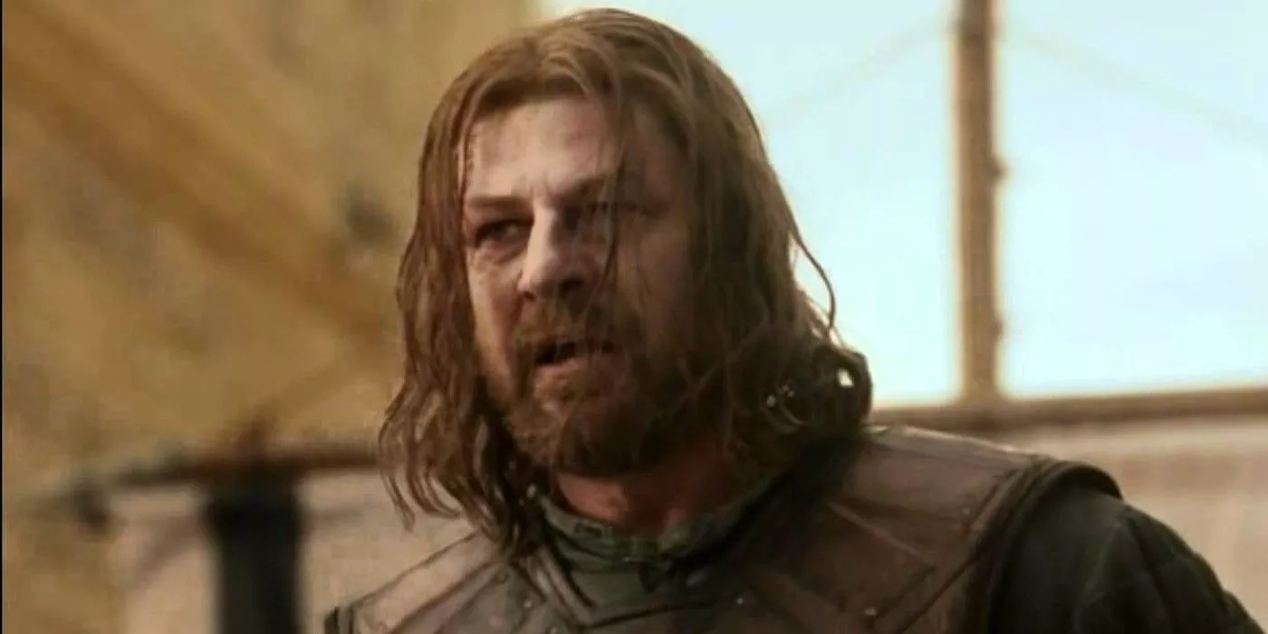 Ned Stark (Sean Bean) is about to die in Game of Thrones.