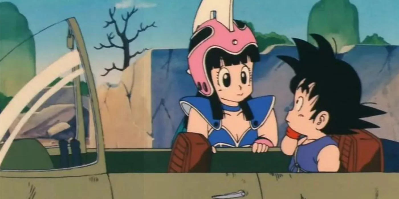 Chi-Chi says goodbye to Goku in Dragon Ball Episode 8.
