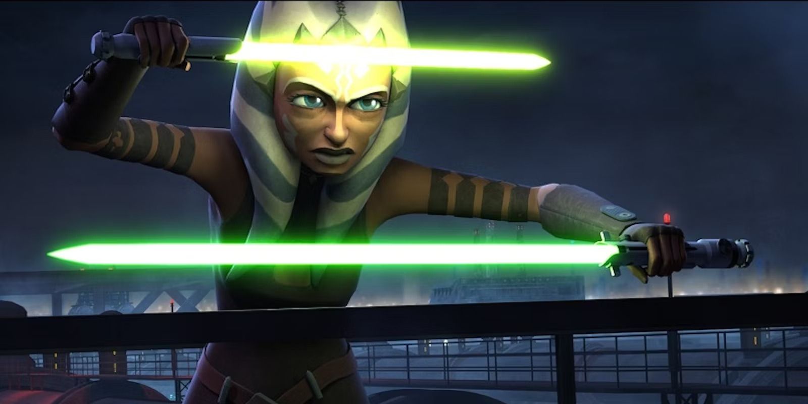 Ahsoka empuña sus sables de luz