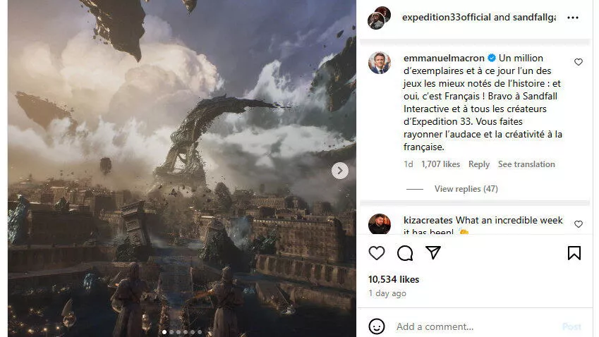 French President Emmanual Macron Recognizes The Success Of Clair Obscur: Expedition 33