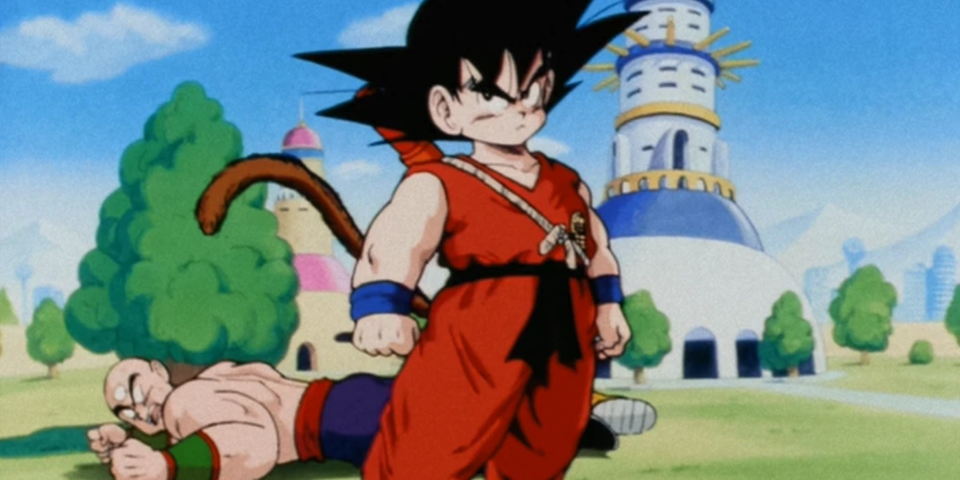 Goku listo para luchar con King Piccolo.